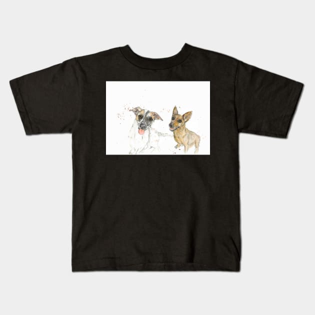 Pearl and Gerty painted in alcohol inks Kids T-Shirt by atep